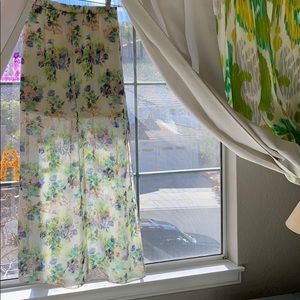 Long chiffon slit skirt